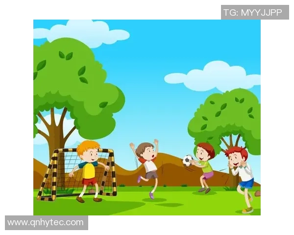 在绿茵场上追逐梦想的踢足球男孩漫画精彩瞬间